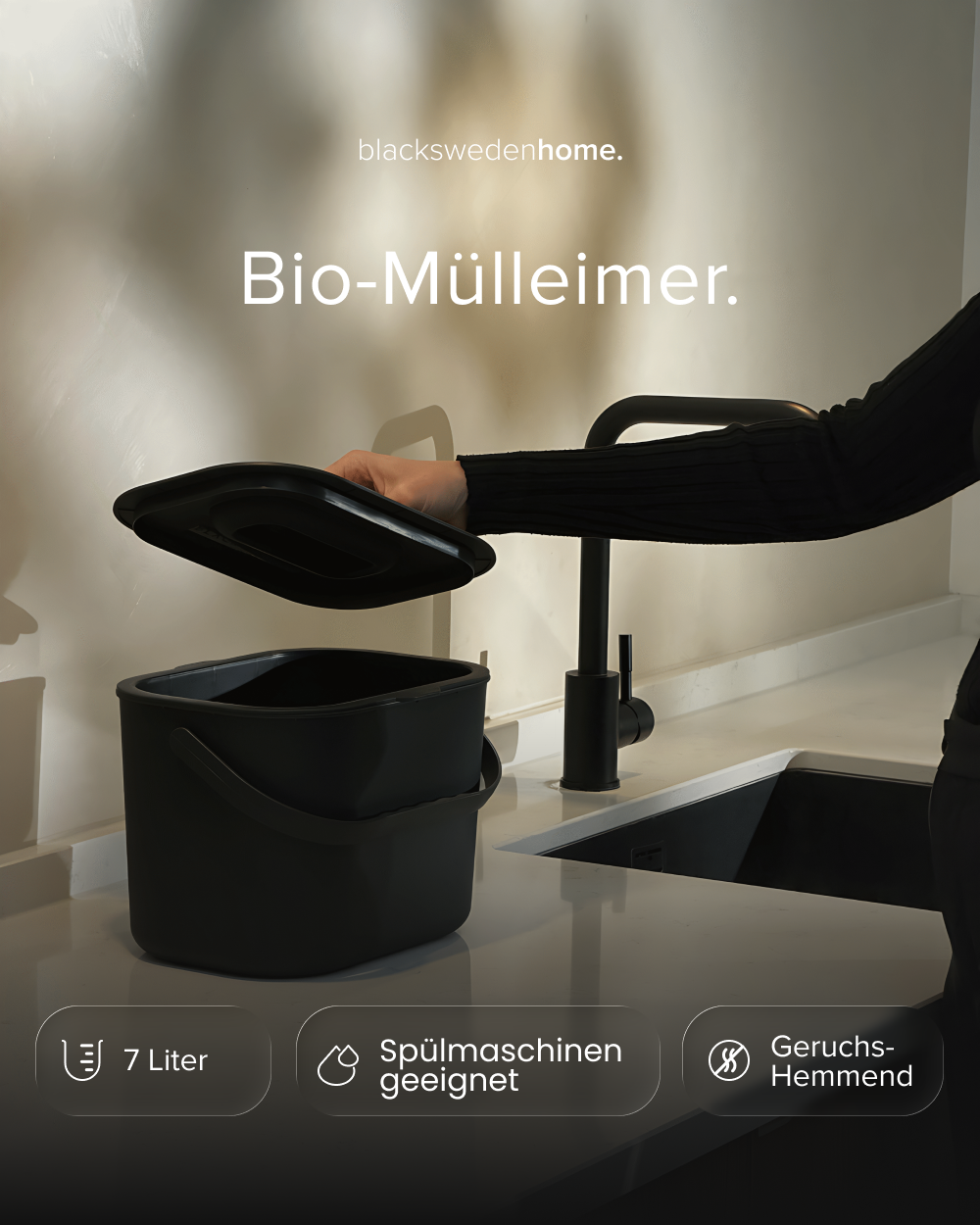 Bio Mülleimer - mit Innensieb
