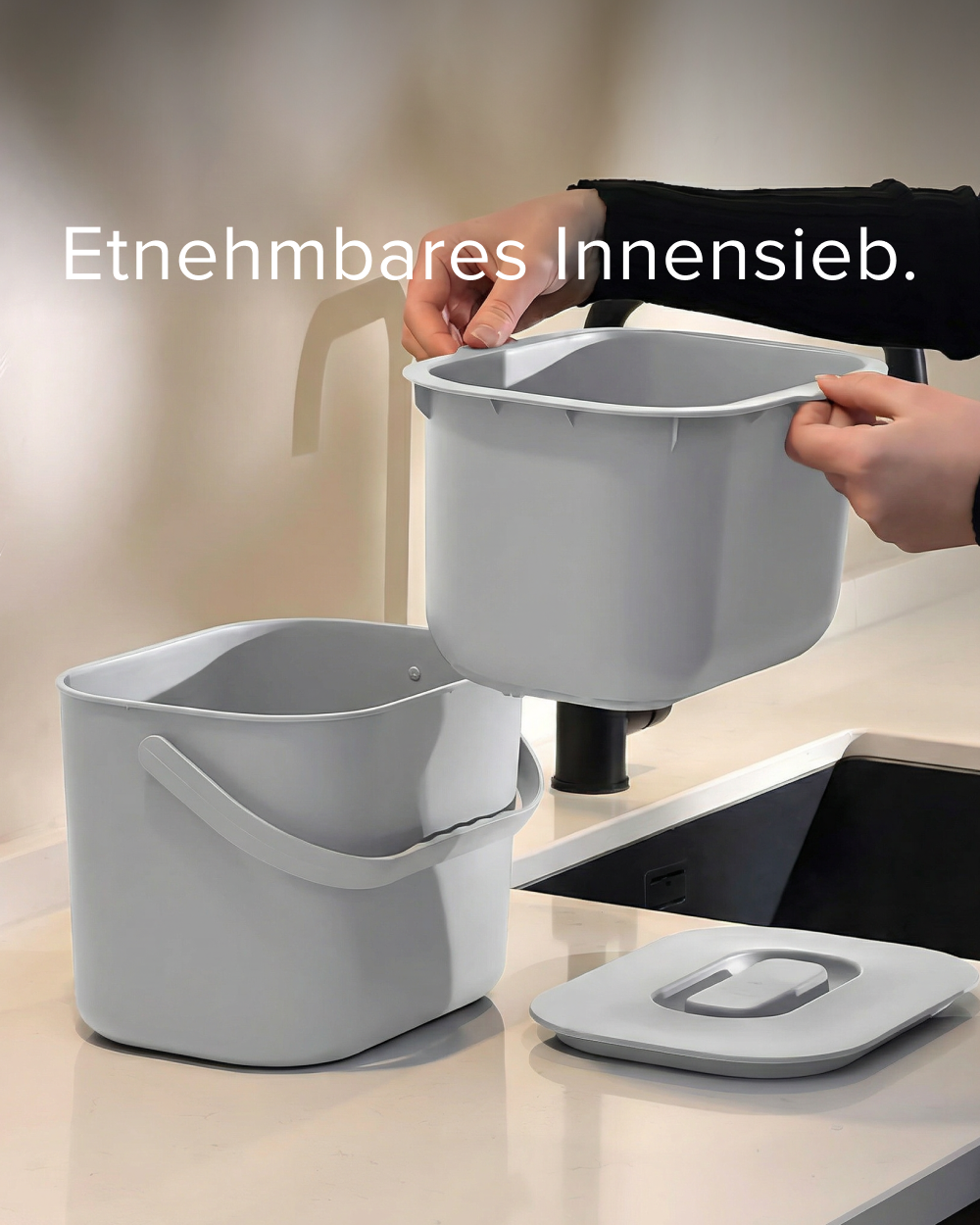 Bio Mülleimer - mit Innensieb