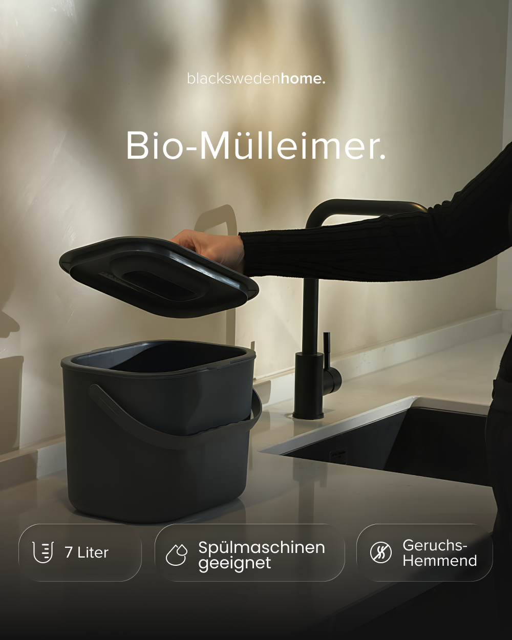 Bio Mülleimer - mit Innensieb