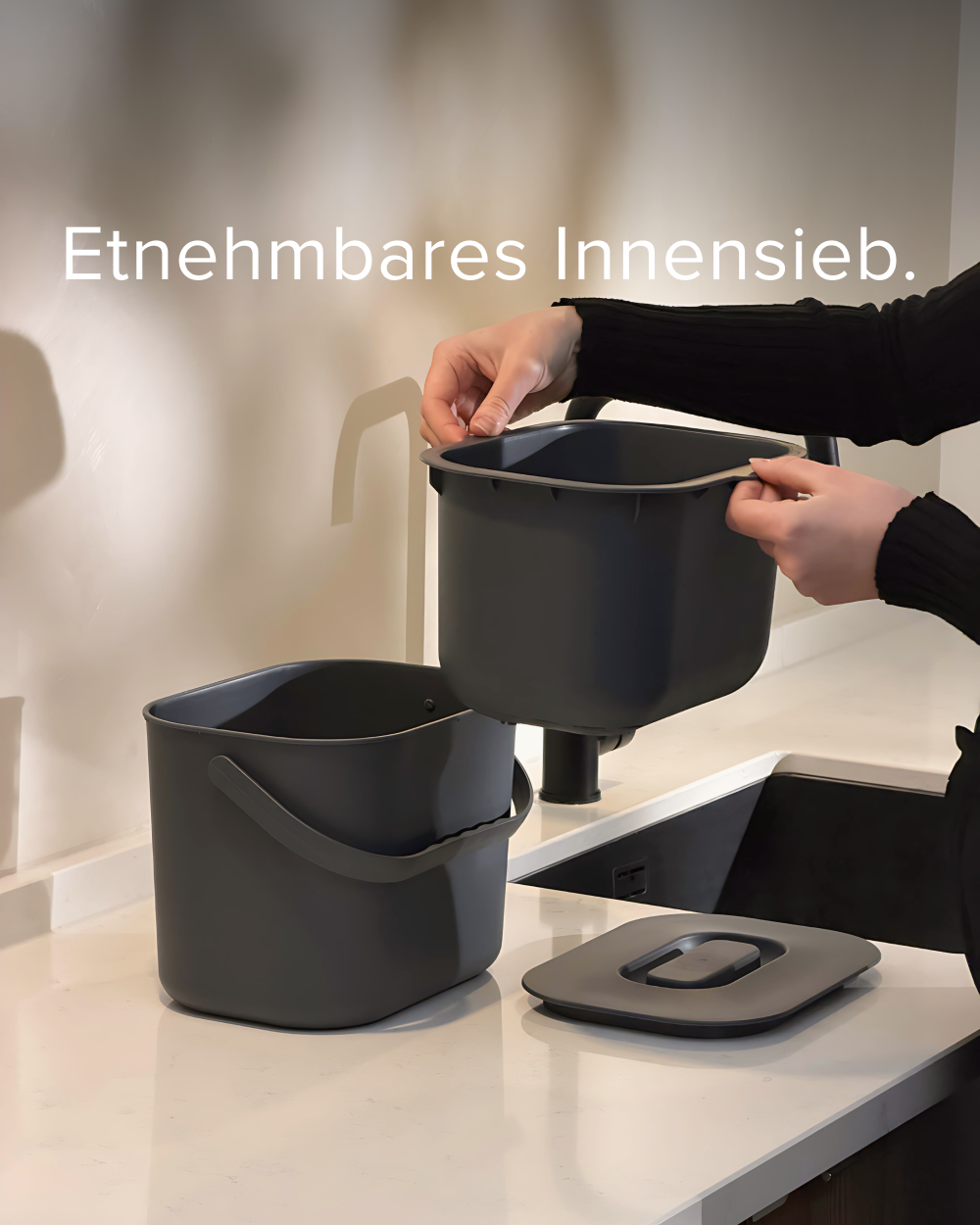 Bio Mülleimer - mit Innensieb