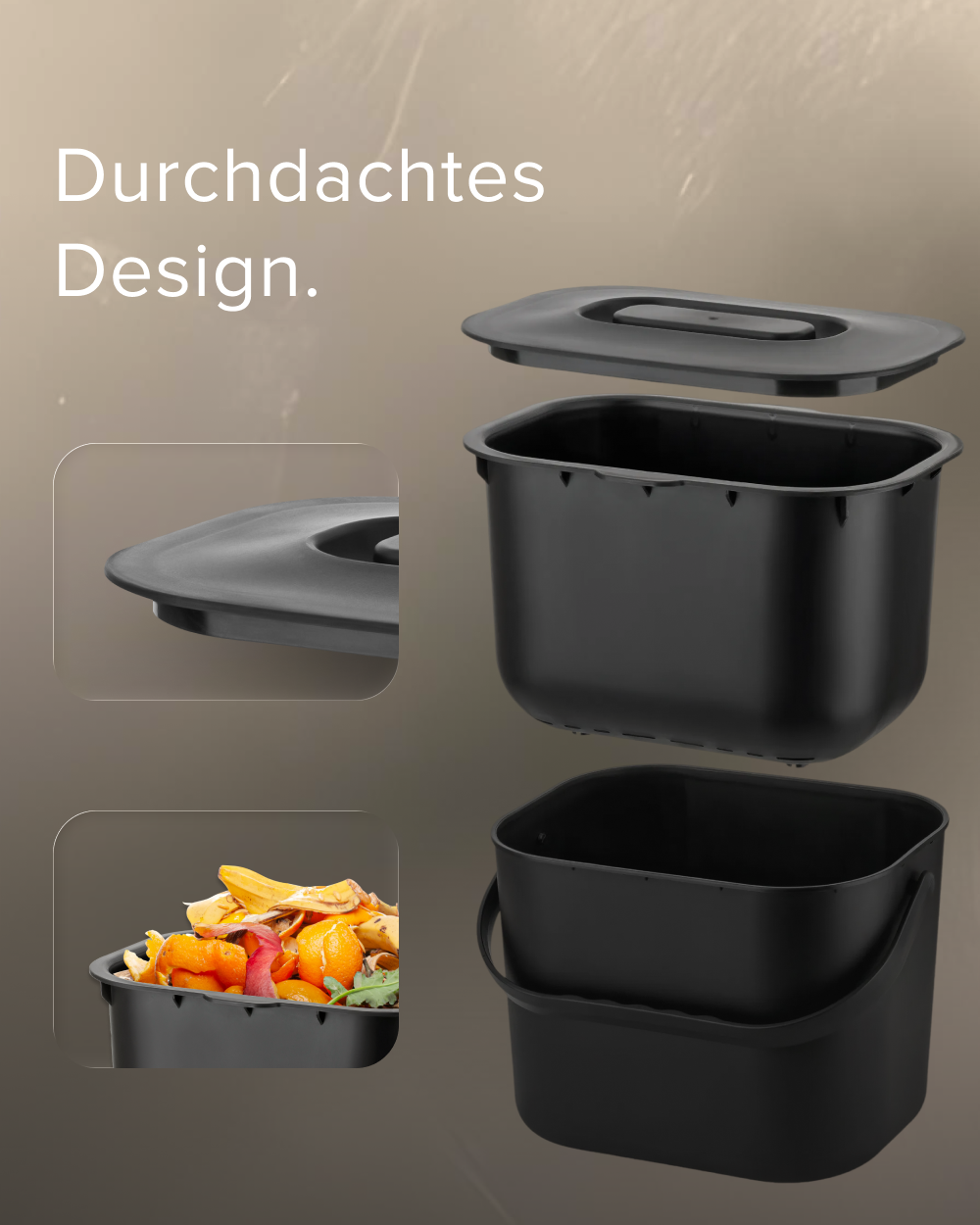 Bio Mülleimer - mit Innensieb