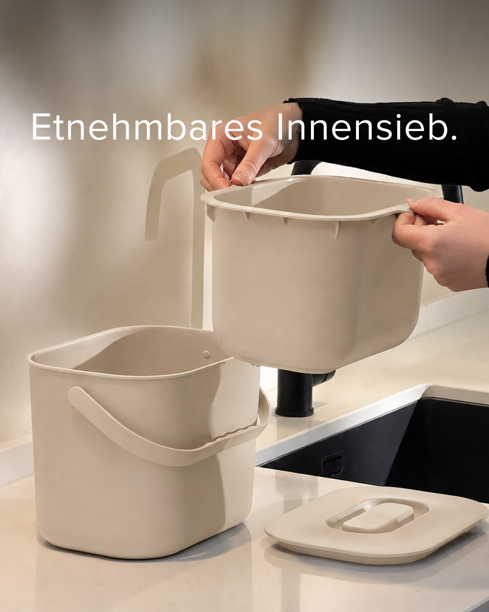 Bio Mülleimer - mit Innensieb